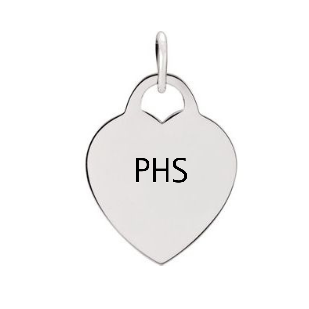 Heart High School Abbreviation Charm Bracelet