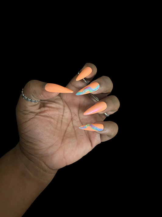 “Rainbow Sherbet" Nail Set