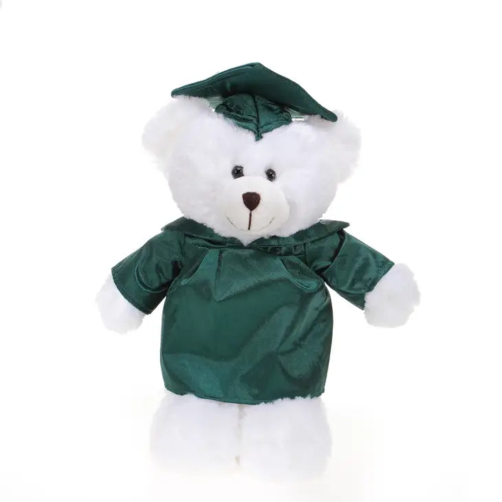 11" White Graduation Bear