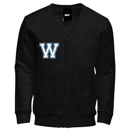 Black White W Alumni Cardigan