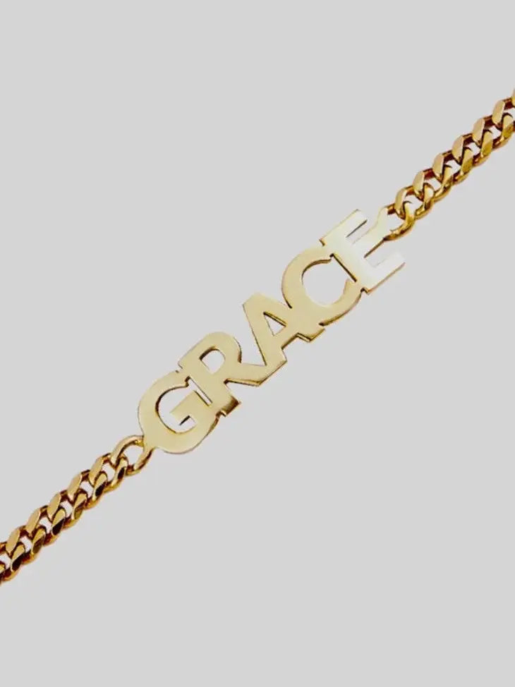 Cuban Link Name Bracelet