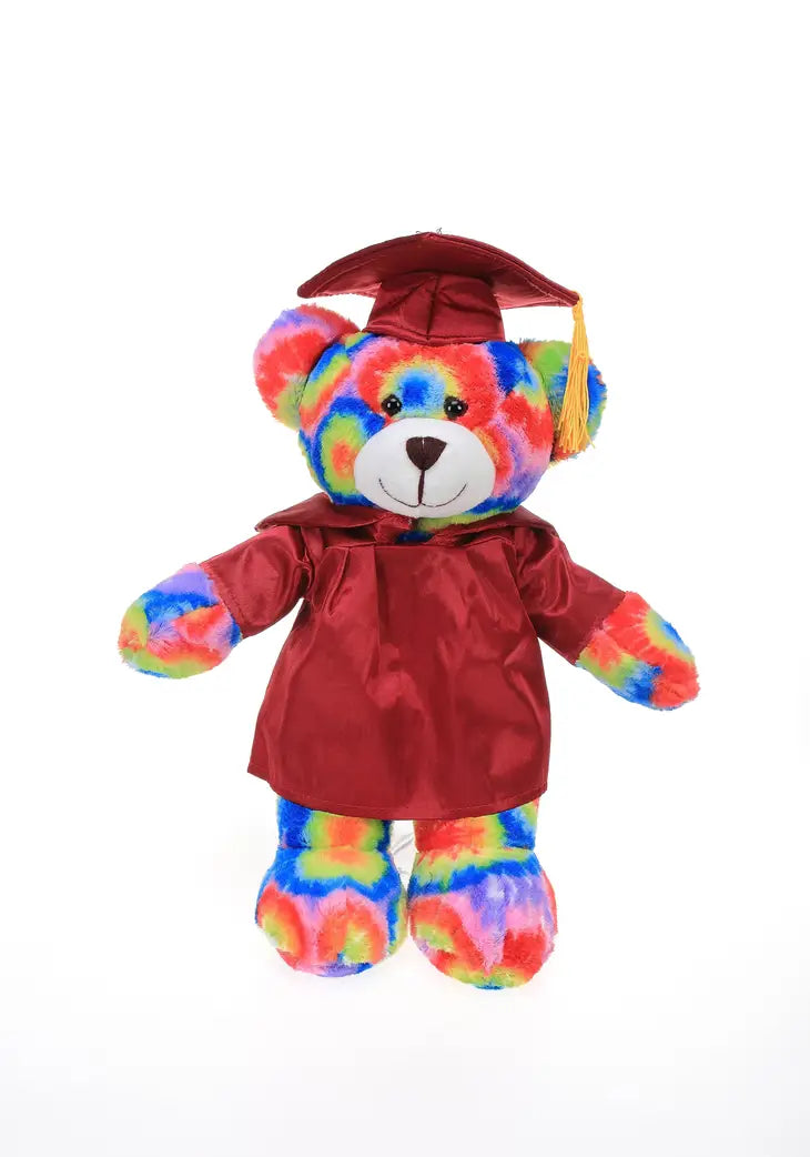 11" Tye Dye Graduation Bear