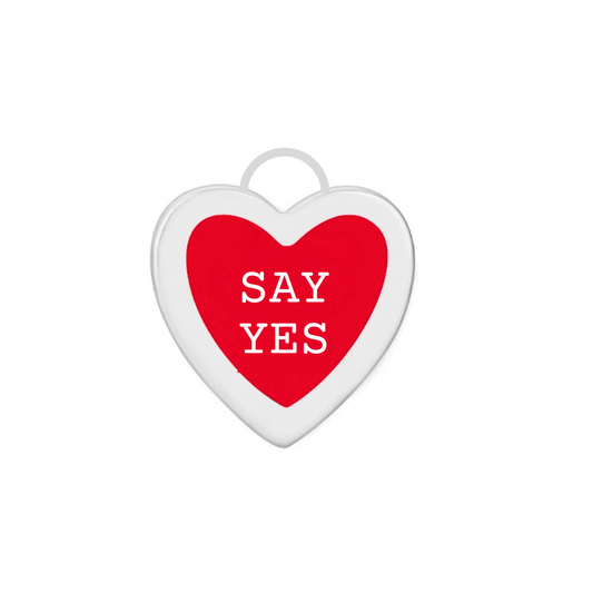 “Say Yes” Conversation Heart Disc Charm