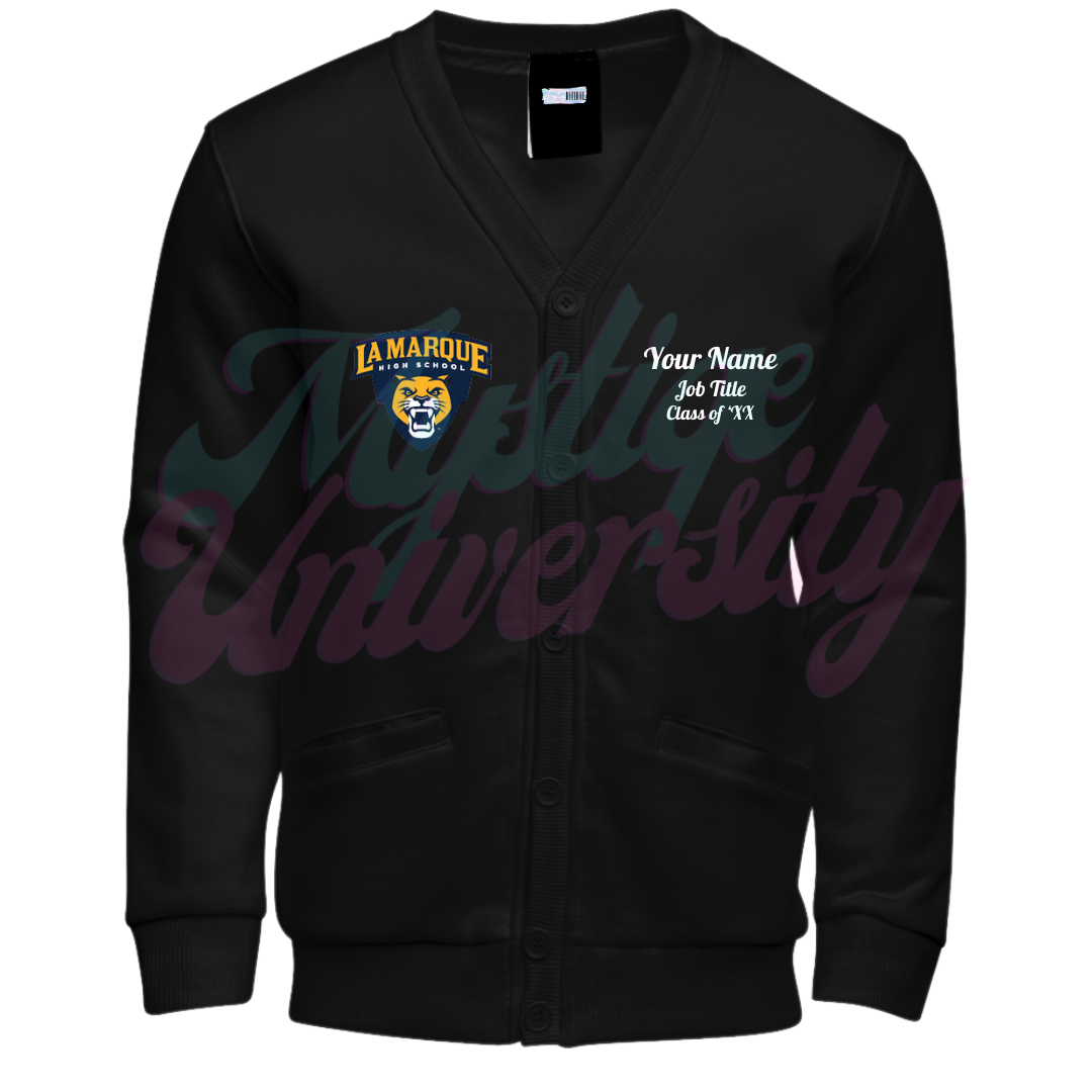 Black School Logo with Paw Cardigan