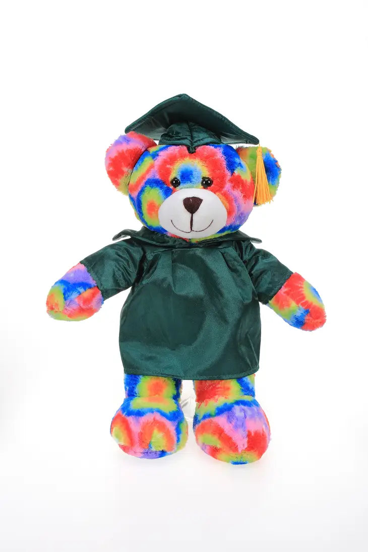 11" Tye Dye Graduation Bear