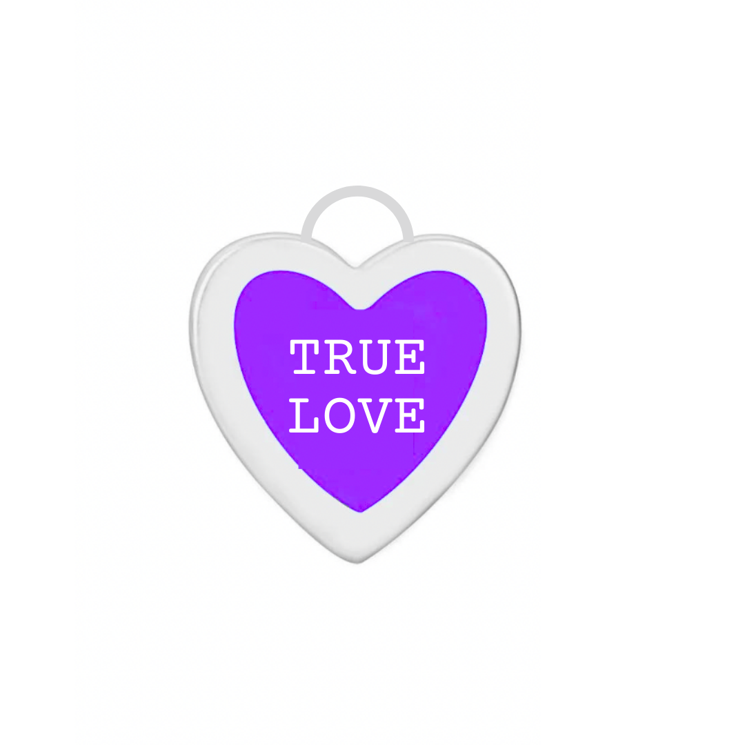 “True Love” Conversation Heart Disc Charm