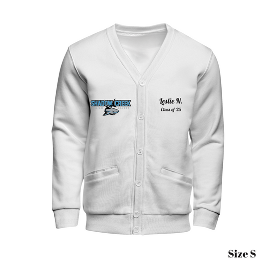 White SC Logo Cardigan