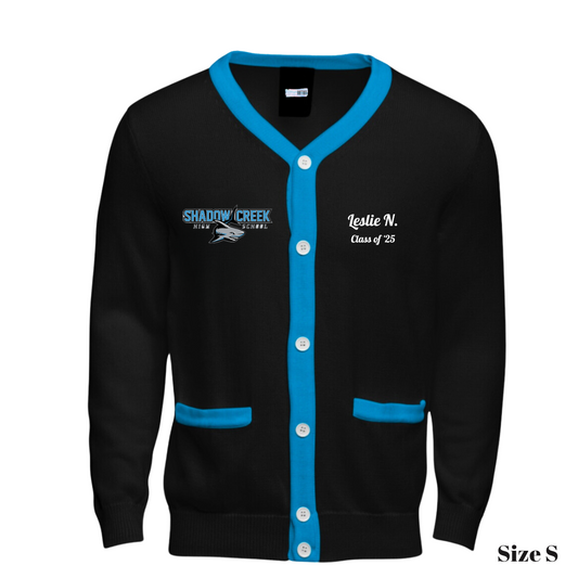 Black/Blue SC Logo Cardigan