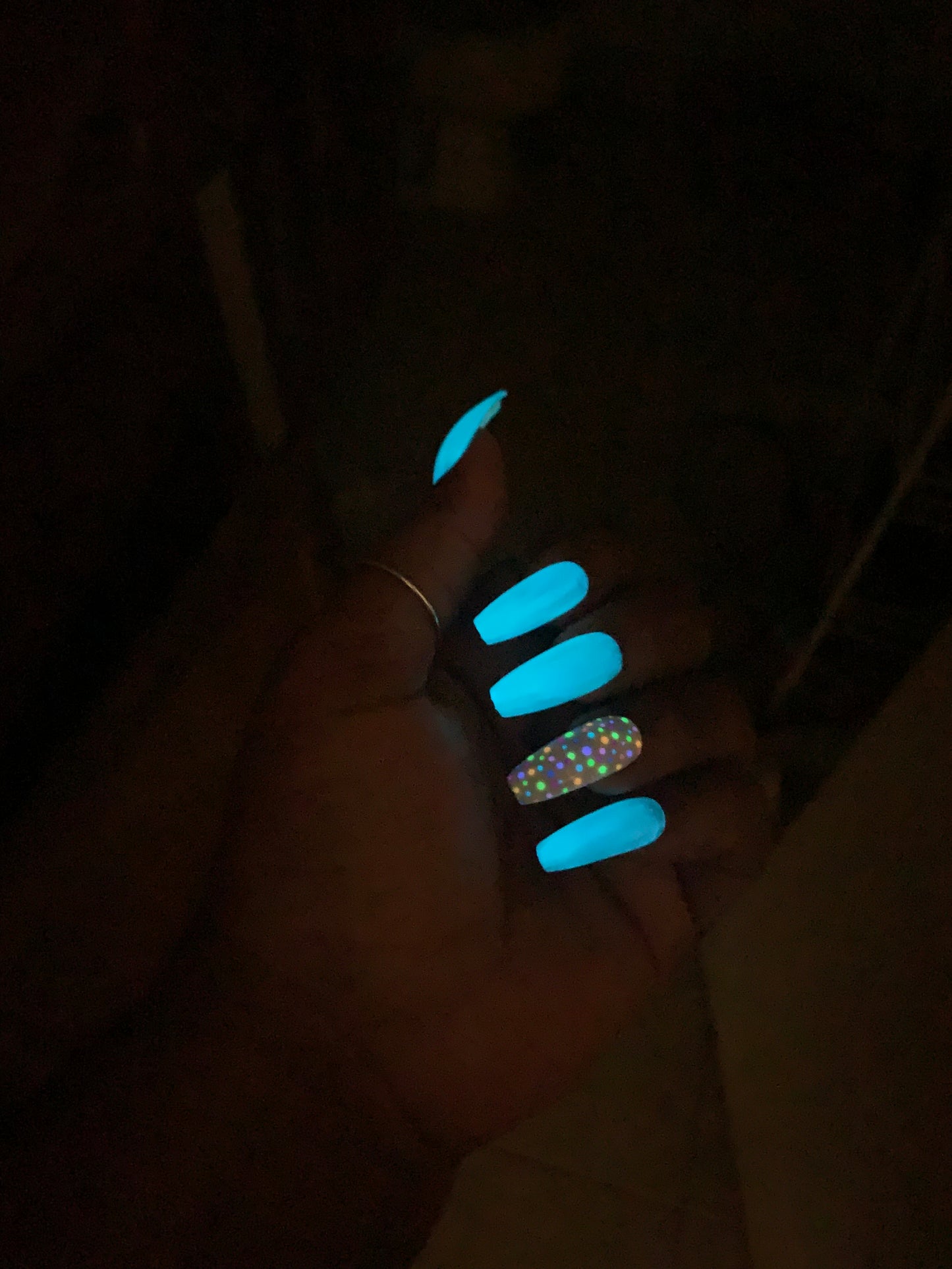 "Turquoise Glow" Nail Set