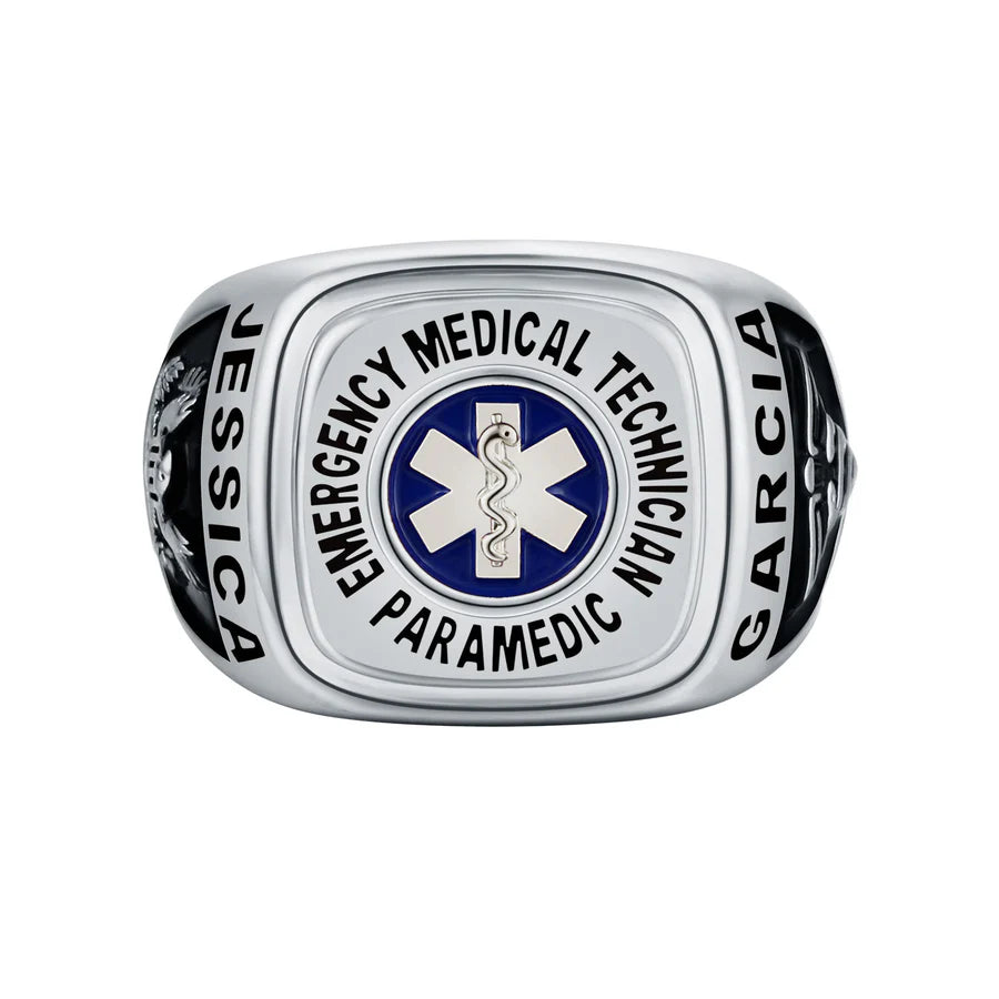 Women's Sterling Silver EMT First Responder Ring