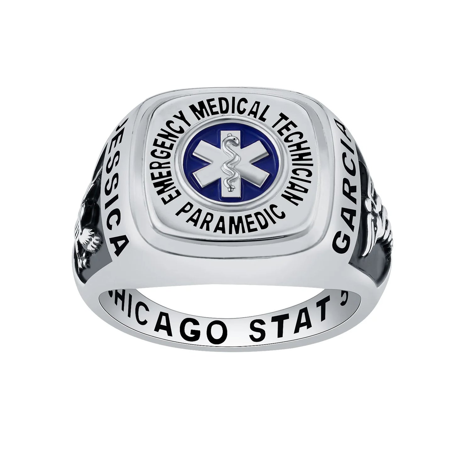 Women's Sterling Silver EMT First Responder Ring