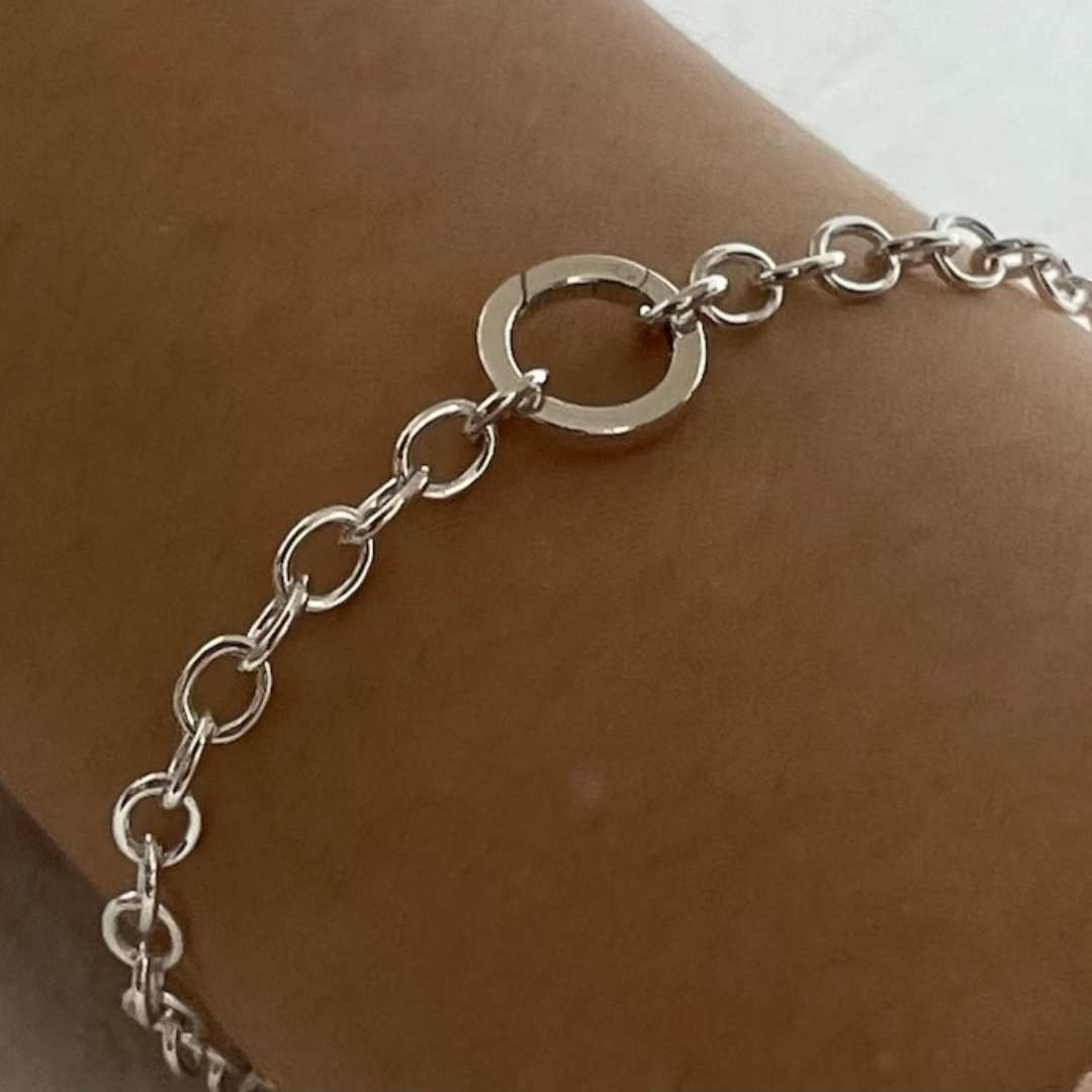 Small Charm Holder Link Bracelet