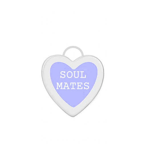 “Soul Mates” Conversation Heart Disc Charm