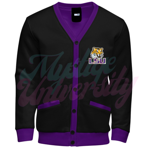 Black LSU Tiger Cardigan