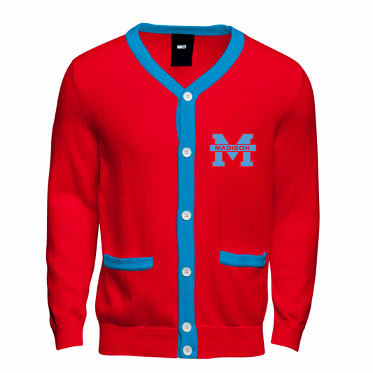 Red/Blue Madison Cardigan