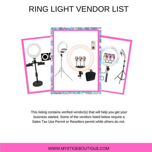 Ring Light Vendor List