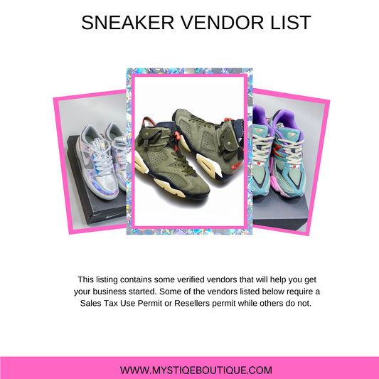 Sneaker Vendor List