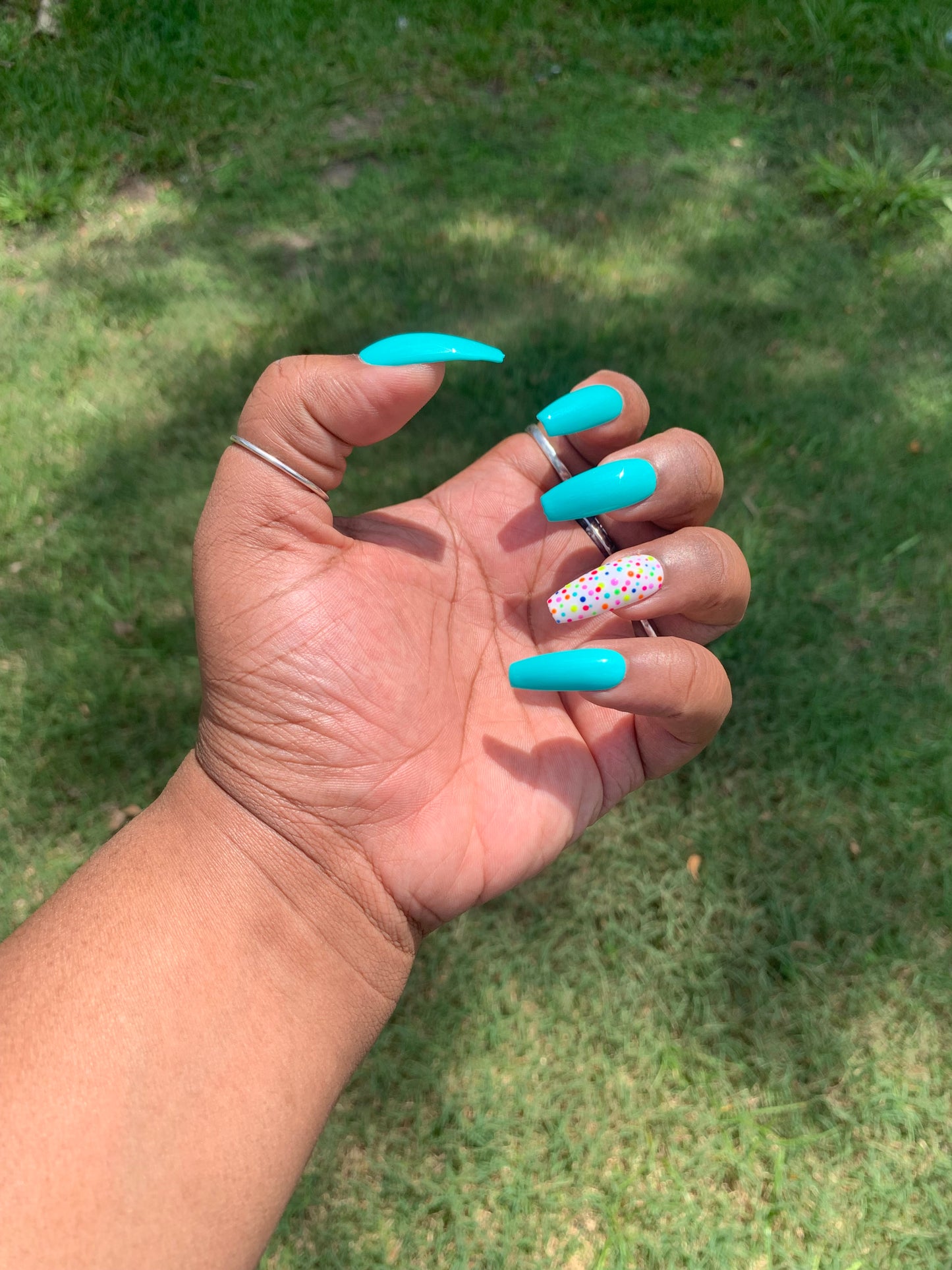 "Turquoise Glow" Nail Set