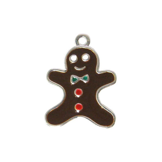 Enamel Gingerbread Man Charm