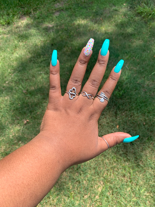 "Turquoise Glow" Nail Set