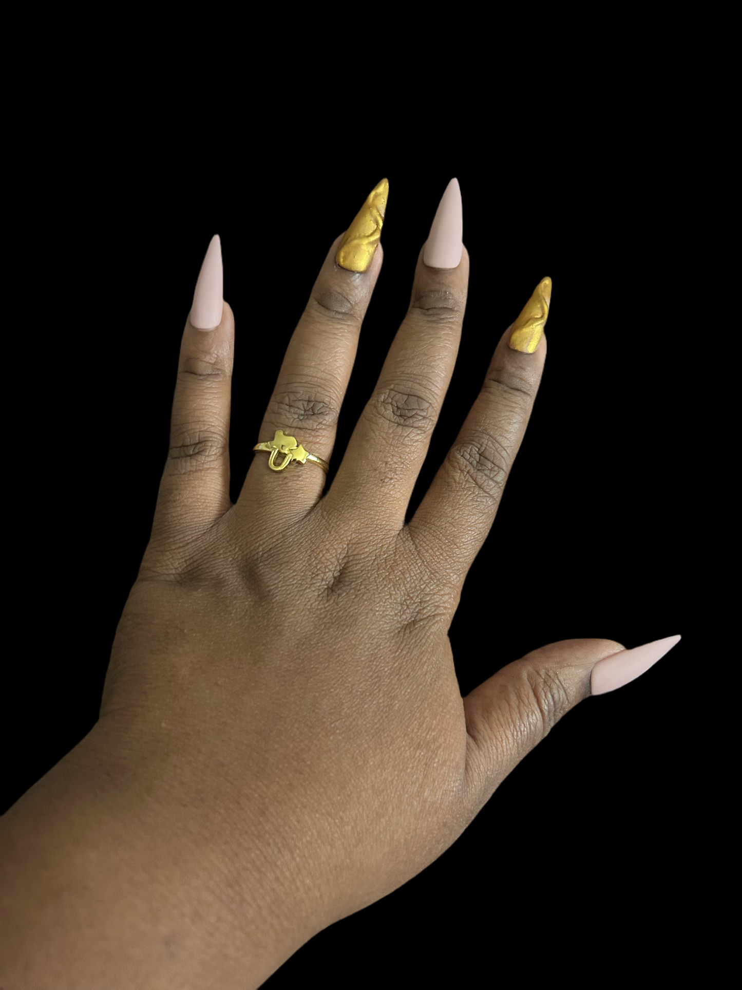 “Golden Natural” Nail Set