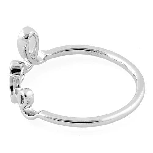 Sterling Silver Script Love Ring