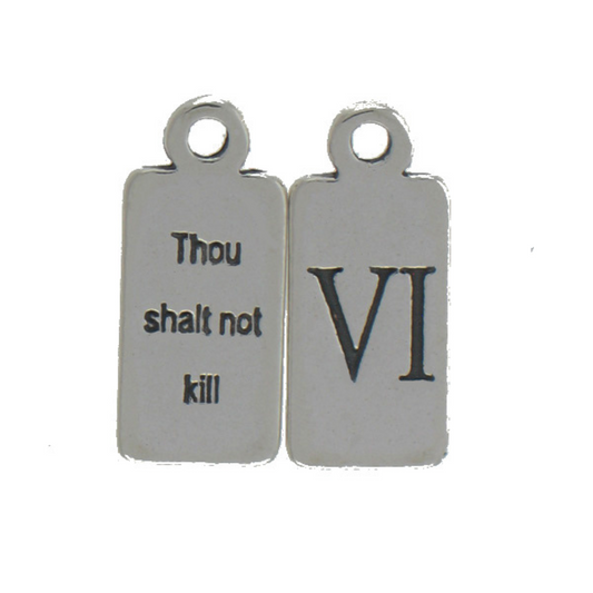 Ten Commandments Charm “VI”