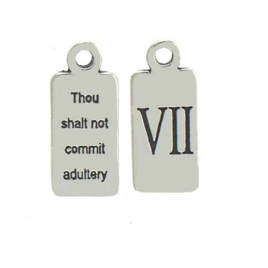 Ten Commandments Charm “VII”