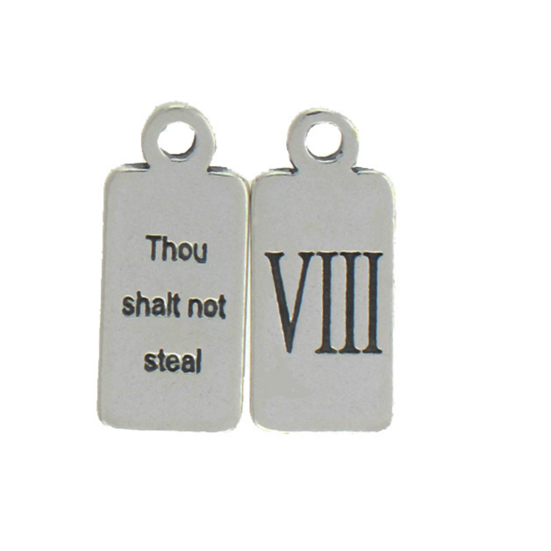 Ten Commandments Charm “VIII”