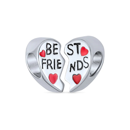 Best Friend Puzzle Two Piece Split Bead Charm