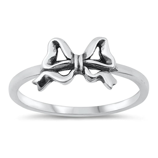 Sterling Silver Oxidized Ribbon Ring