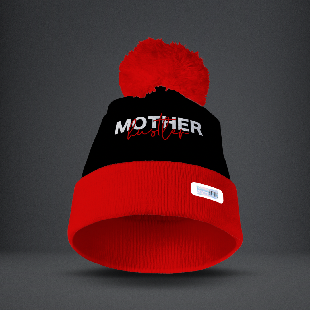 Custom Pom Pom Beanie Mockup