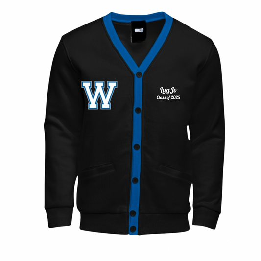 Black/Blue WHS Alumni Cardigan