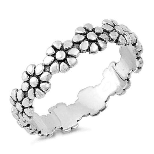 Plumeria Eternity Ring