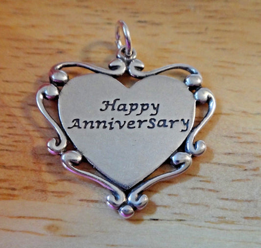 Happy Anniversary Heart Charm