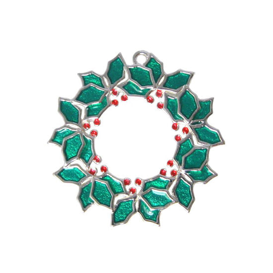 Enamel Christmas Wreath Charm