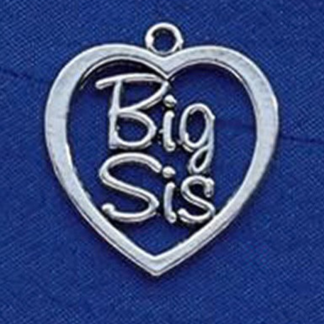 Big Sis Heart Shaped Charm