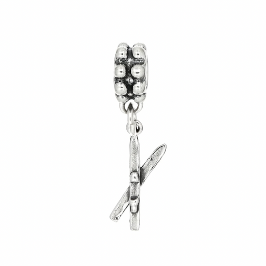 European Bead Snow Ski’s Charm