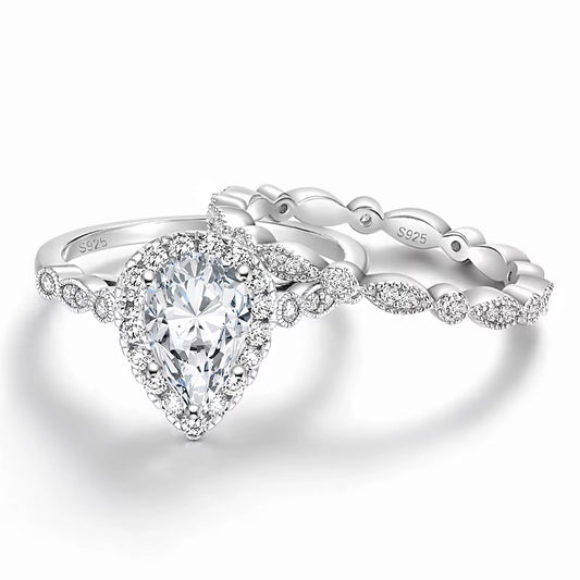 Tear Drop Engagement Ring