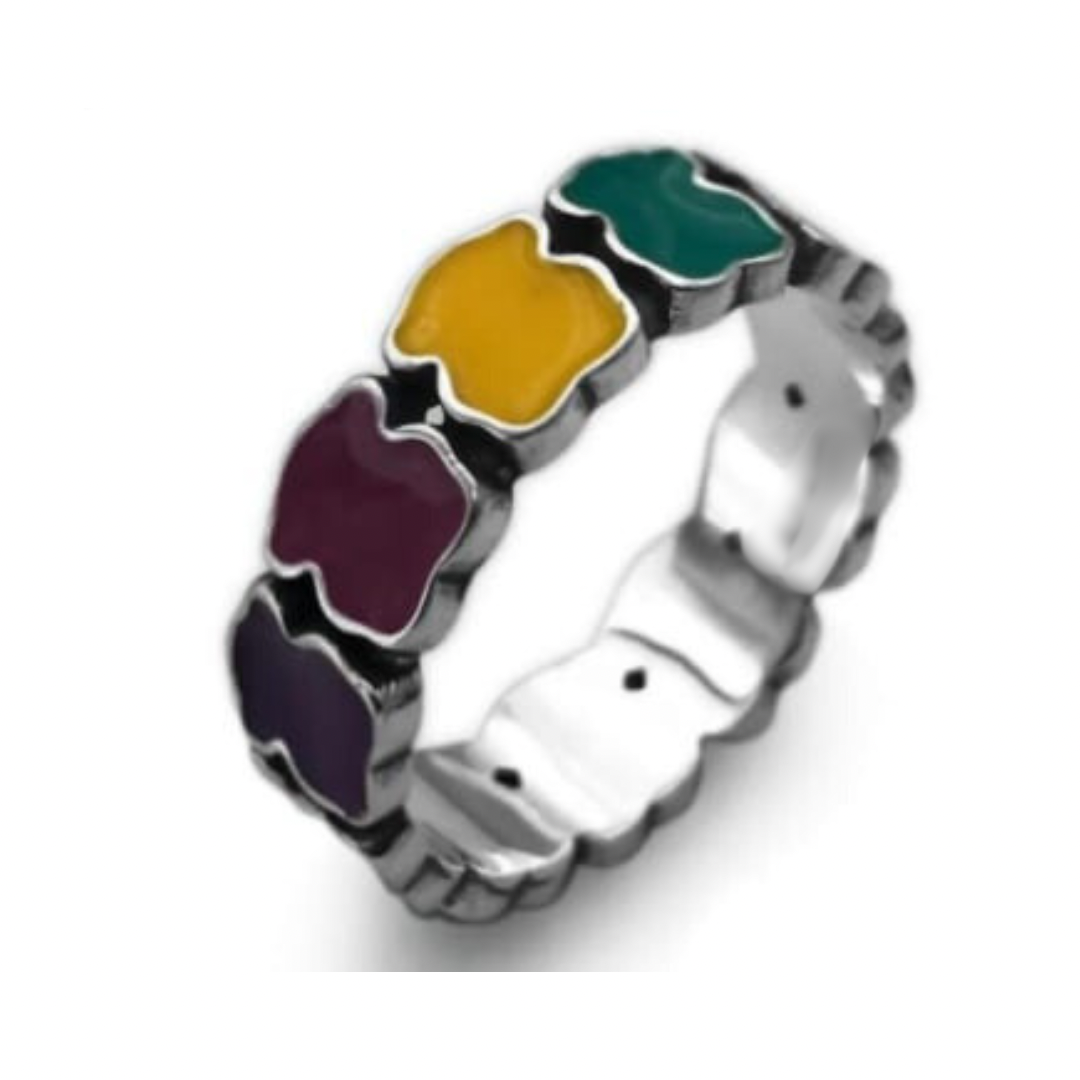 Multicolor Bear Ring