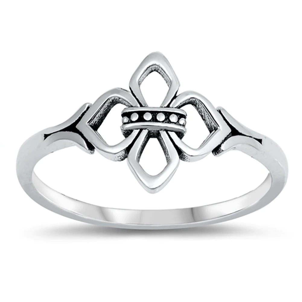 Fleur De Lis Beaded Ring