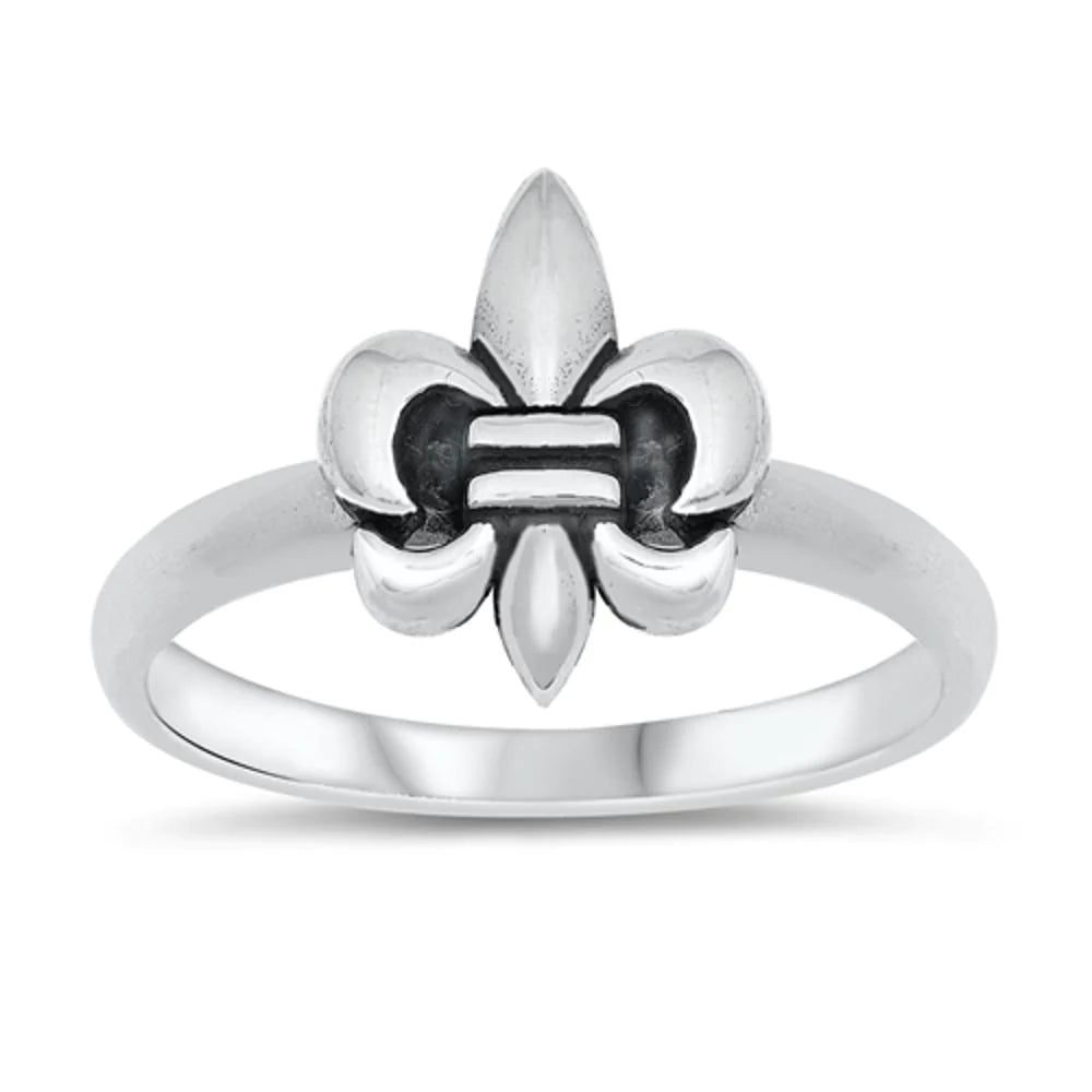 Polished Fleur De Lis Ring