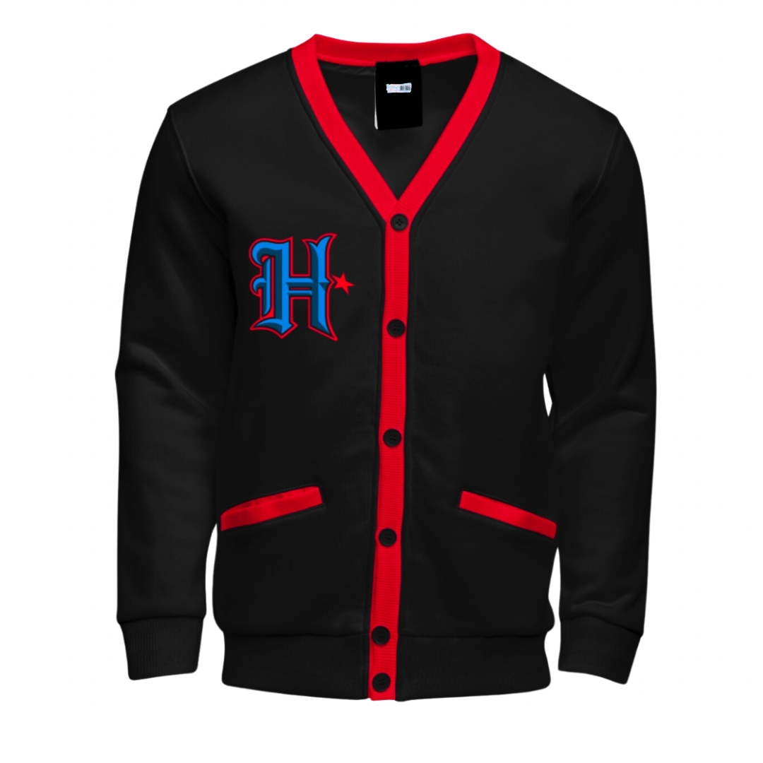 Black/Red H Cardigan