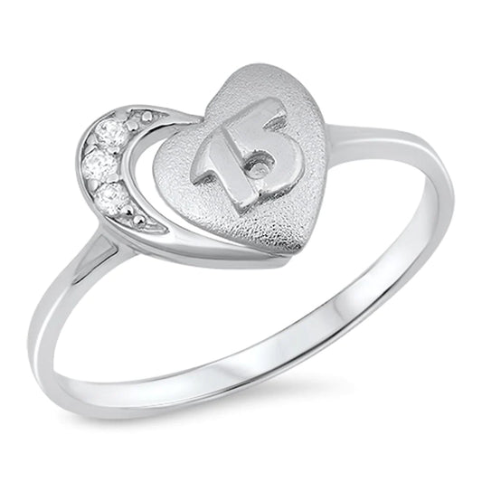 Quinceanera Heart Ring