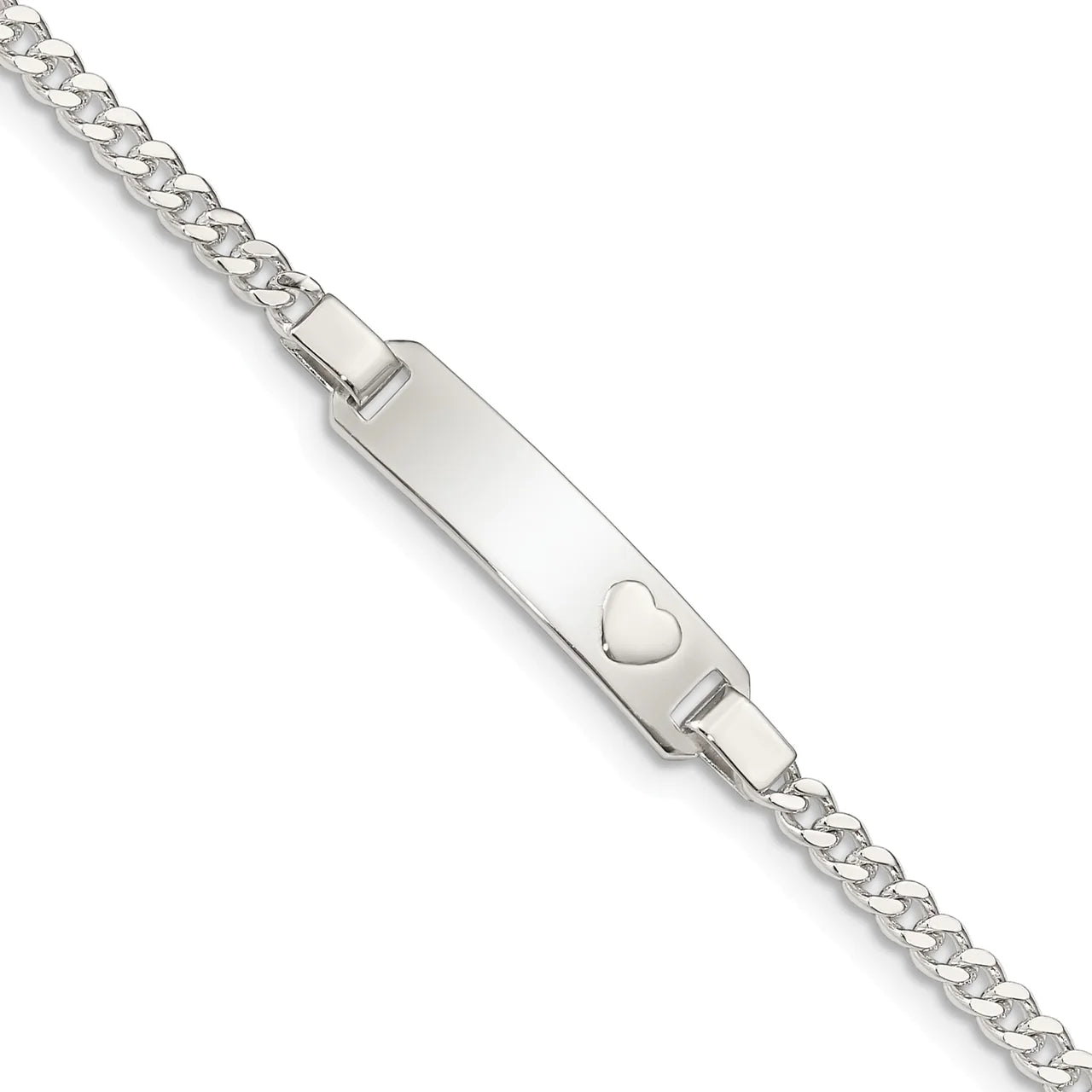 5.5” 6mm Heart ID Bracelet