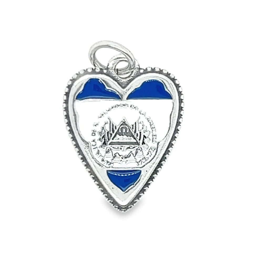 El Salvador Heart Charm