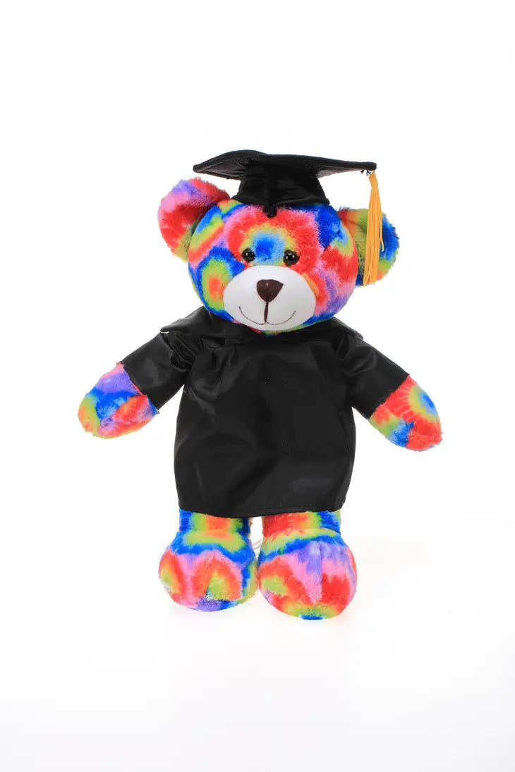 11" Tye Dye Graduation Bear