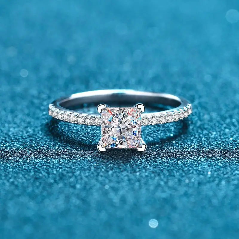 Four-Prong Moissanite Engagement Ring