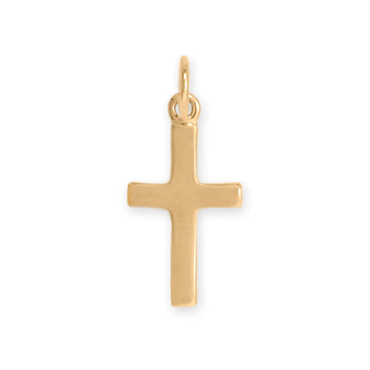 14 Karat Gold Tiny Cross Charm