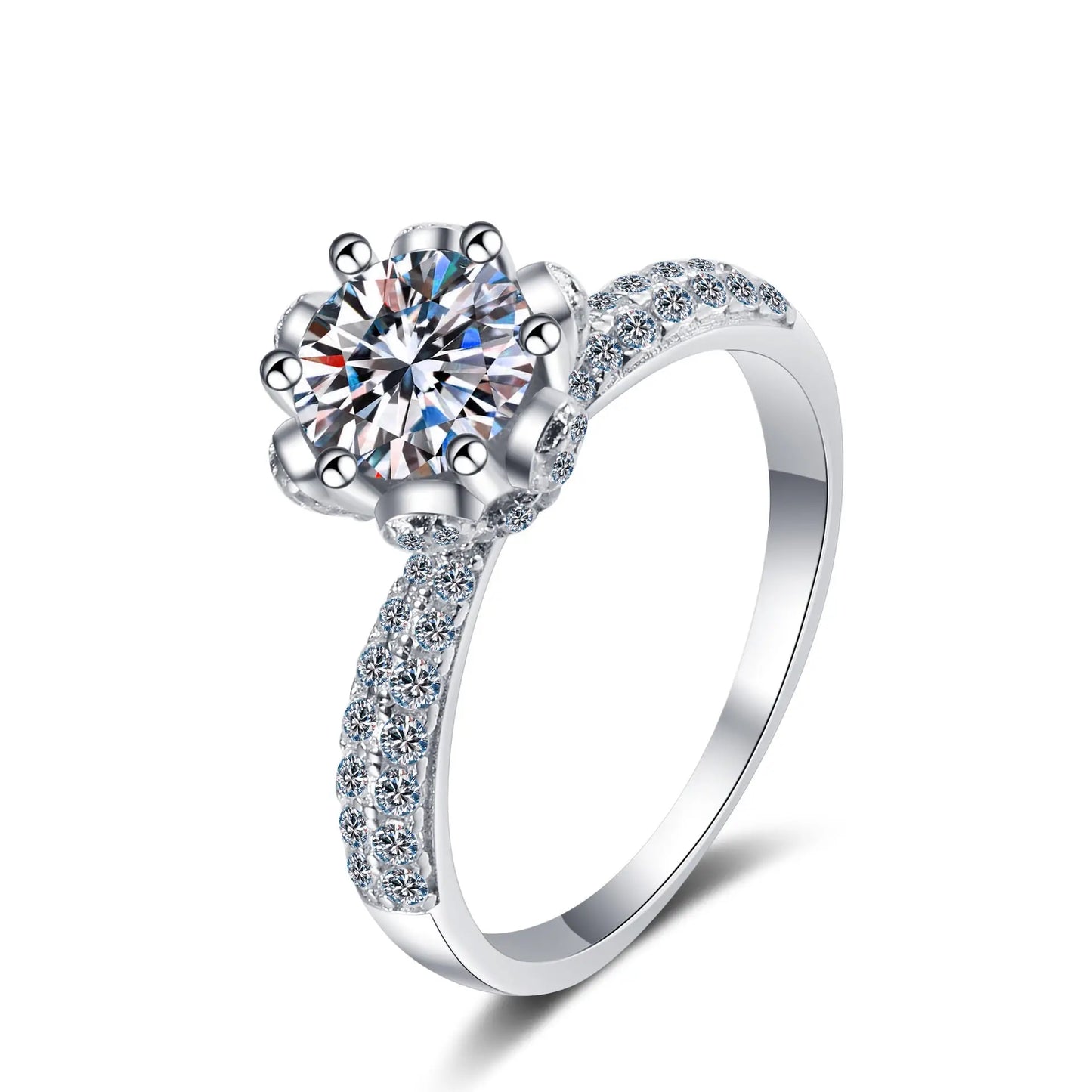 Six-Prong Moissanite Engagement Ring